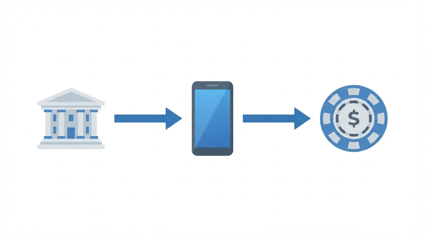 Diagrama técnico mostrando flujo unidireccional de transferencia bancaria push