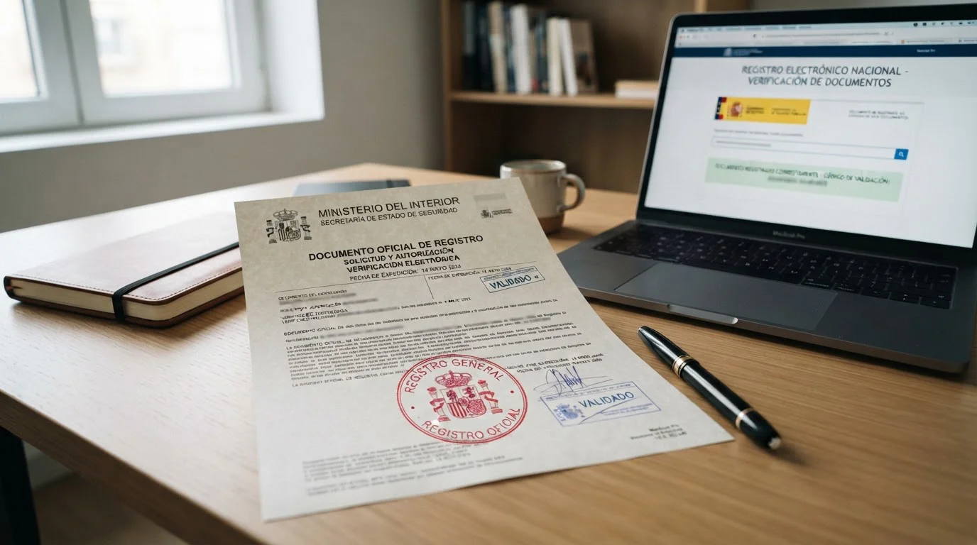 Documento oficial mostrando sello de licencia DGOJ y registro público