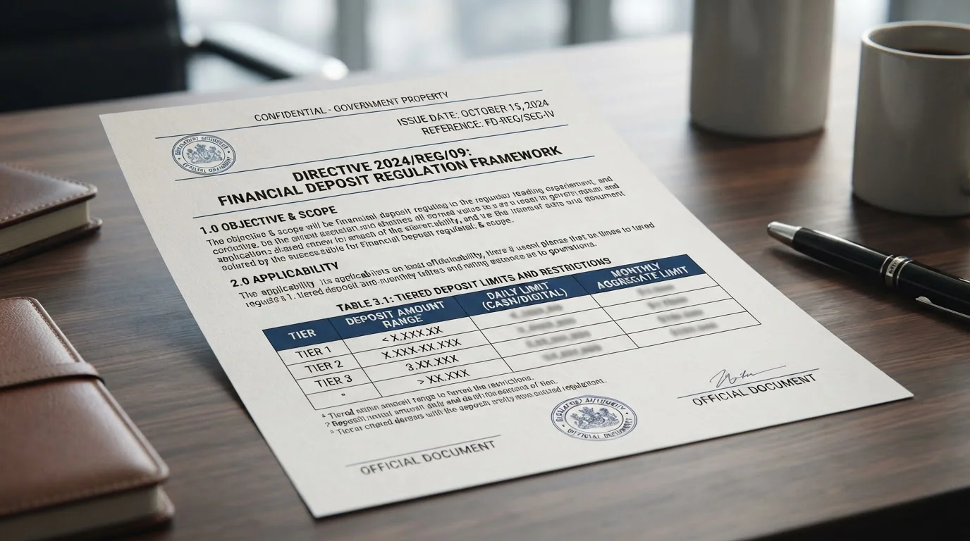 Documento oficial de la DGOJ con límites de depósito centralizados