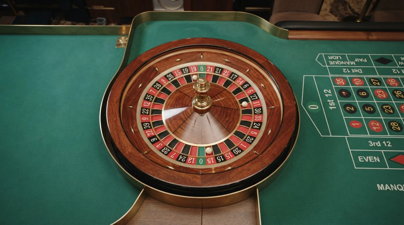Mesa de ruleta europea con cero único en casino online