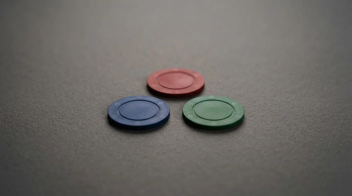 Tres logos genéricos de casino sobre fondo neutro representando opciones limitadas